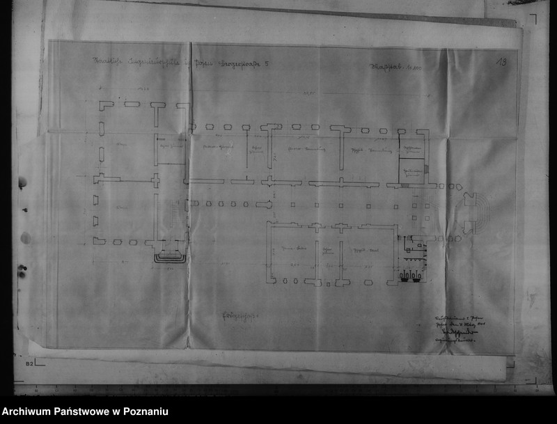 Obraz 17 z jednostki "Kostenüberschlag für Instandsetzungsarbeiten im Gebäude der Staatlichen Ingenieurschule, Posen, Bergerstr. 5."