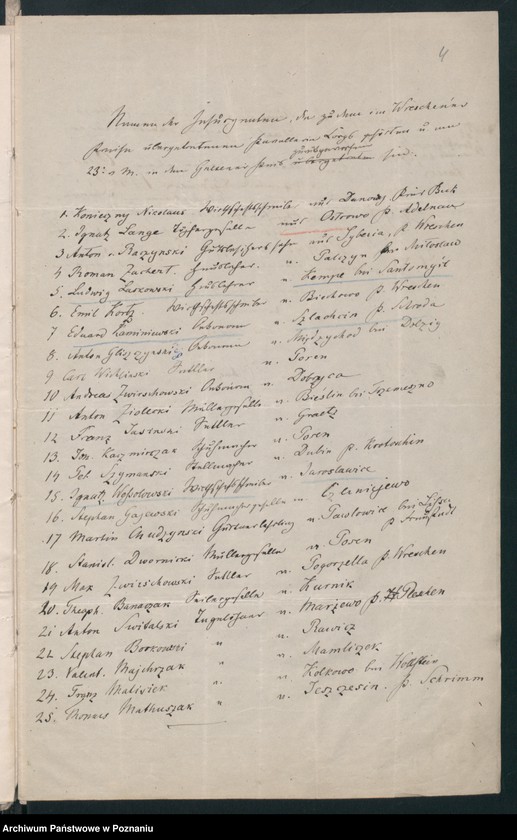 Obraz 7 z jednostki "Signalements pp. /imienne spisy powstańców 1863/4 dla landrata von Madaia/."