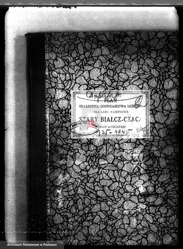 Obraz 4 z jednostki "Plan urządzania gospodarstwa leśnego dla lasu majętności Stary Białcz-Czacz powiat kościański 1935-1945"