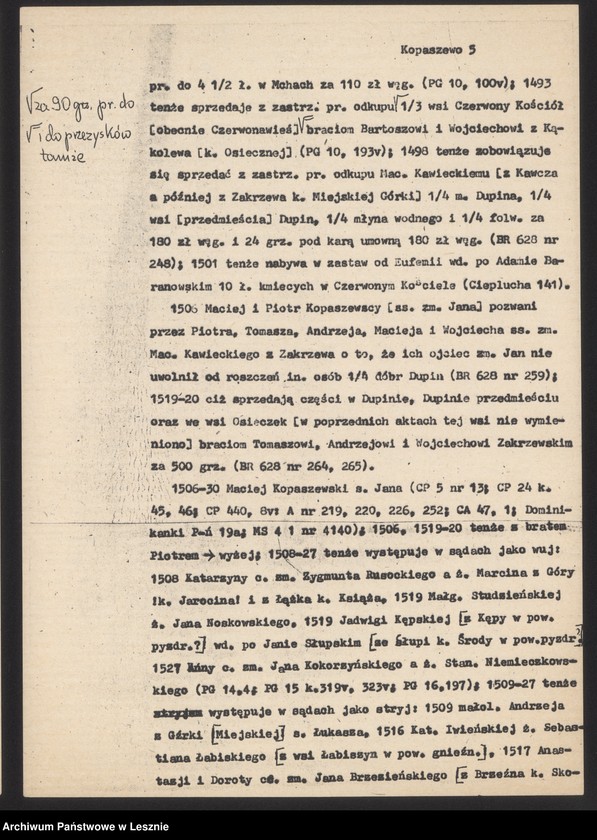 Obraz 6 z jednostki "Dzieje Kopaszewa, maszynopis"