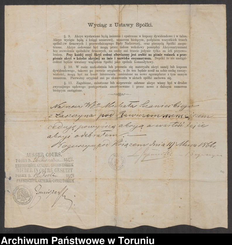 image.from.unit.number "[Michał Leon Sczaniecki i Bogusława z Kruszyńskich. Akcje, rachunki, wyliczenia finansowe, autografy (m. in. Szymona Askenazego), "bilet na bal u sułtana", itp.]"