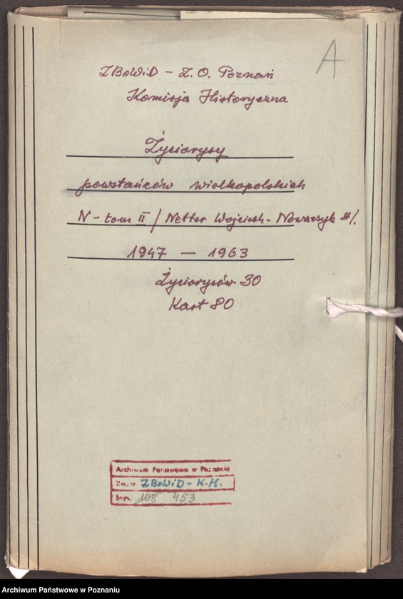 Obraz 7 z jednostki "Życiorysy powstańców wielkopolskich: N - tom ll /Netter Wojciech - Nowaczyk Stanisław/."
