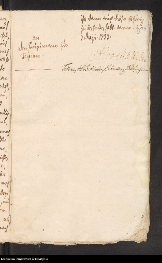 image.from.unit.number "In S. [Sache] Johann Valerian Hoernigs Erben wegen des Guths Hohenfelde"