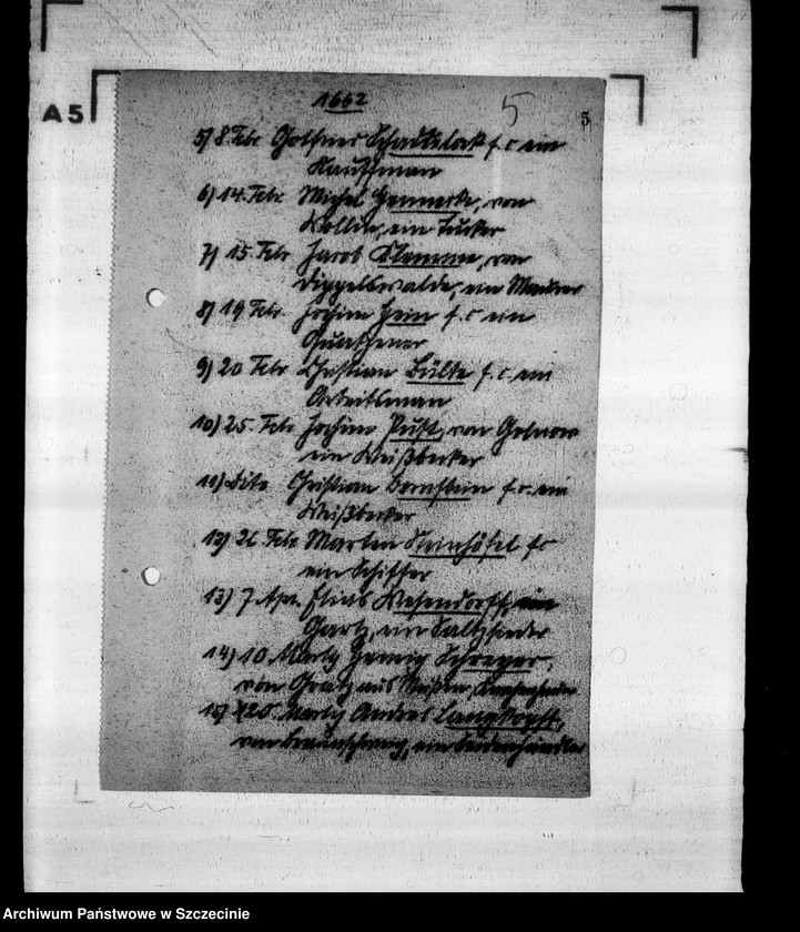 image.from.unit.number "Carl R i t e r s h a u s e n, Stettiner Bürgerbuch, 3. 1661-1695"