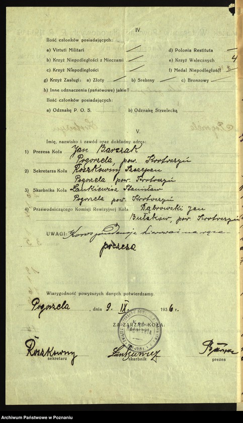 Obraz 19 z jednostki "Pogorzela, powiat Krotoszyn - akta koła."