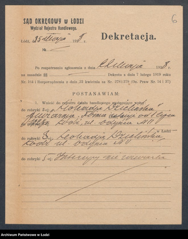 Obraz 8 z jednostki "Leokadja Dzielińska – piwiarnia"