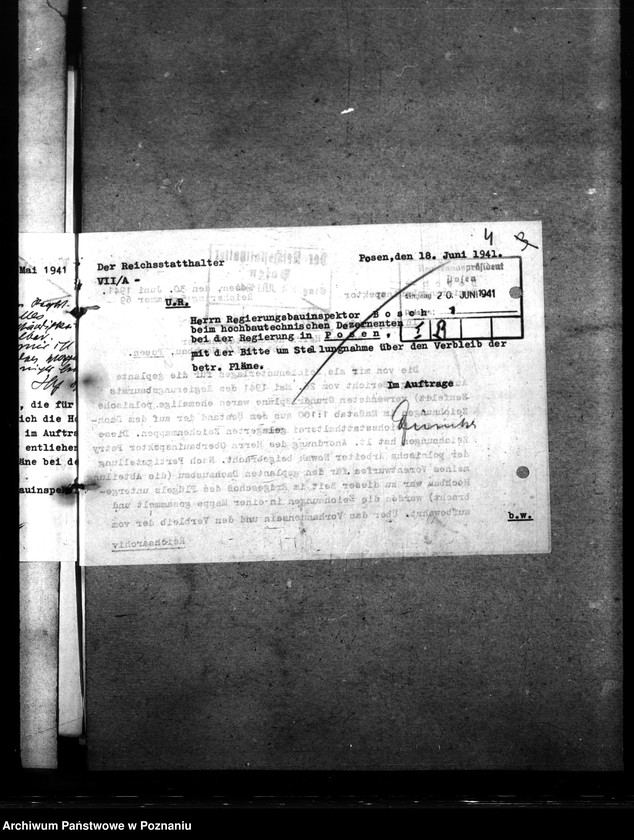 Obraz 8 z jednostki "Umbau des Reichsarchivs zu Posen"