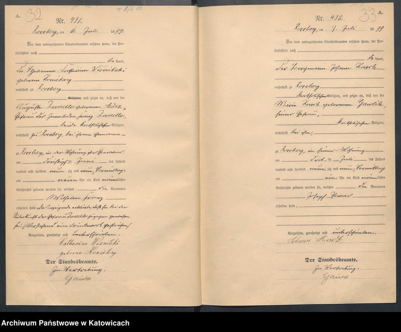 Obraz 20 z jednostki "Księga urodzeń nr 400-799"