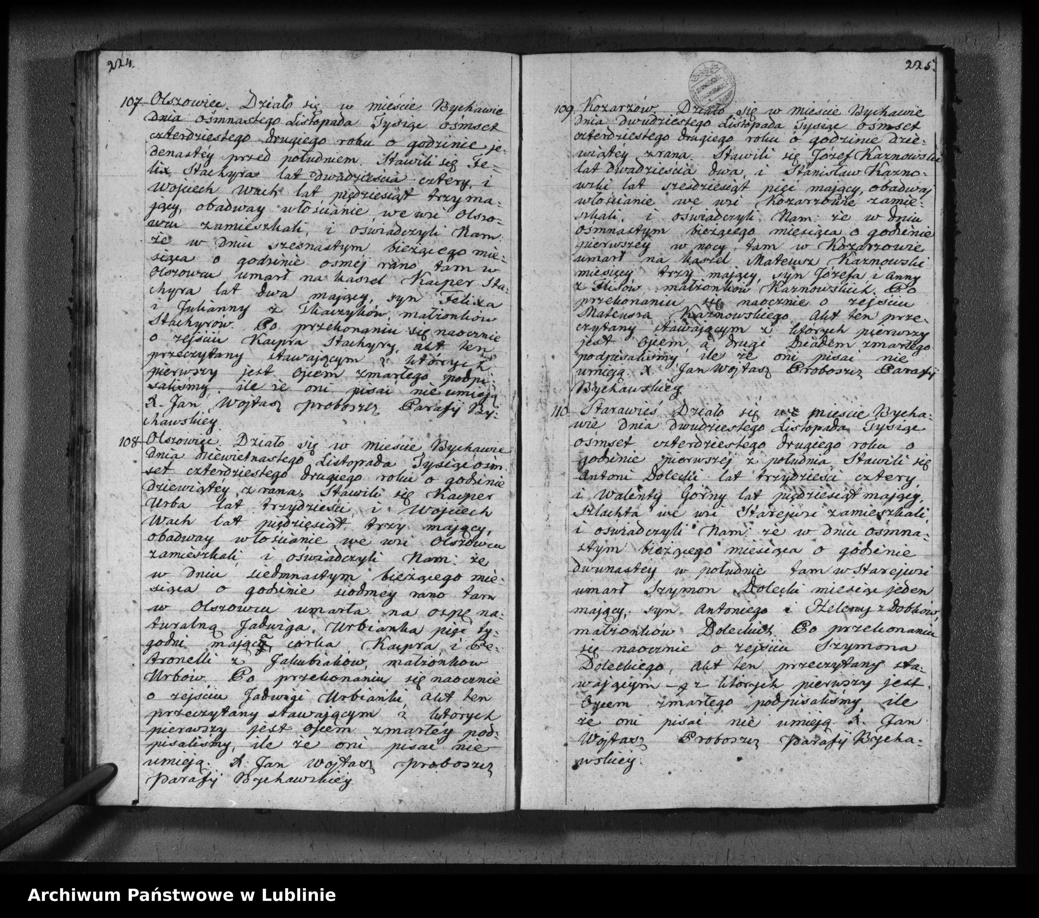 Skan z jednostki: Księga urodzeń, małżeństw i zgonów