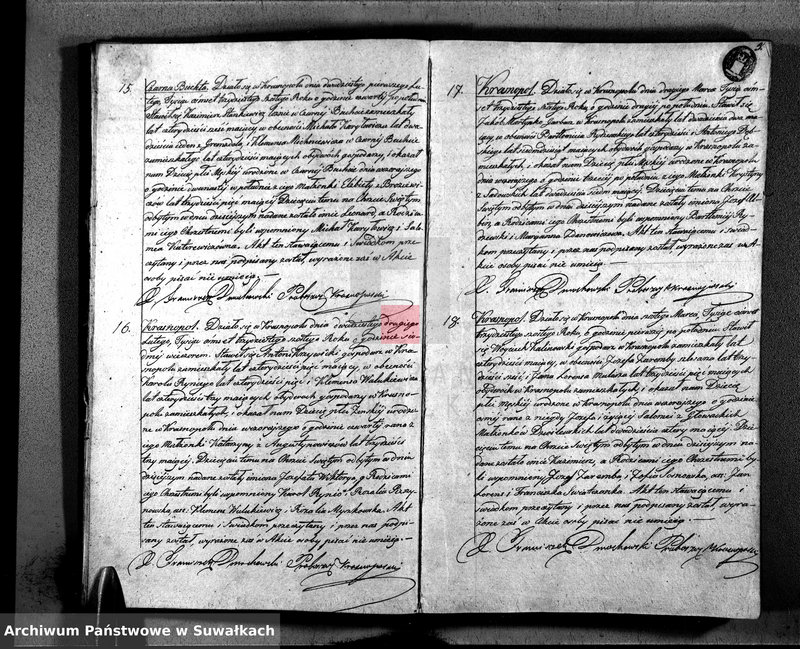 image.from.unit.number "Duplikat Narodzonych, Zaślubionych i Zeszłych w Parafii Krasnopolskiey z Roku 1836."