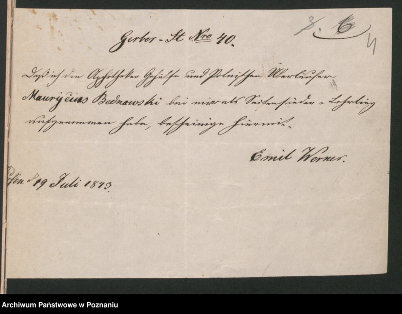 Obraz 8 z jednostki "A. betr. den polnischen Überläufer Pharmazeuten Mauritius Bednawski"
