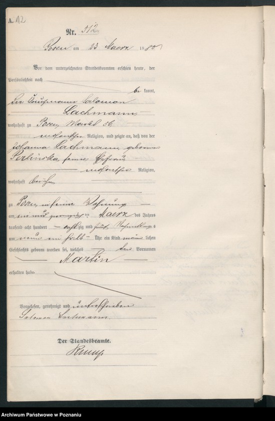 Obraz 15 z jednostki "Księga urodzeń t. II"