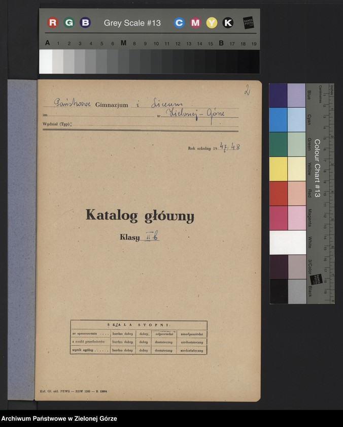 Obraz z jednostki "Państwowe Gimnazjum i Liceum w Zielonej Górze -Katalog główny -klasa II b - rok szkolny 1947/1948"