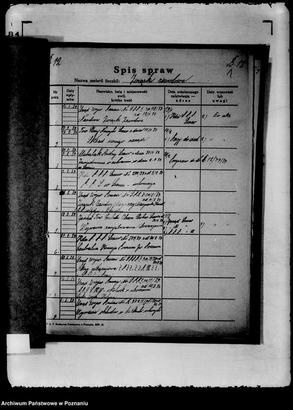 Obraz 4 z jednostki "Spisy spraw Wydziału Społeczno-Politycznego"