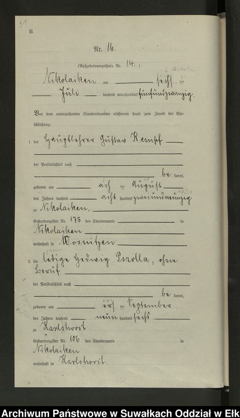 image.from.unit.number "Heirats=Haupt=Register des Königlichen Preussischen Standes-Amtes Nikolaiken Kreis Sensburg"