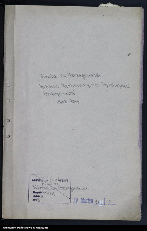image.from.unit.number "Kirchen Rechnung des Kirchspiels Herzogswalde"