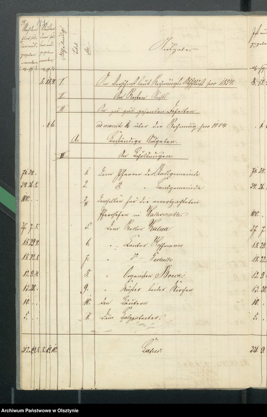 image.from.unit.number "Kirchen Cassen Rechnung von den beiden ewangelischen Kirchen zu Riesenburg"