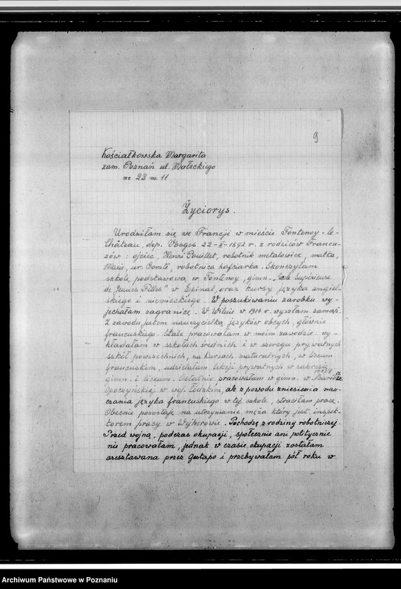 Obraz 14 z jednostki "Sprawy różne: korespondencja, życiorysy członków zarządu, spisy książek, wycinki prasowe"