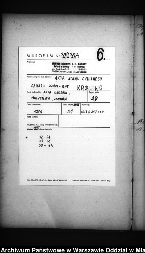 image.from.unit.number "Akta urodzeń, małżeństw, zgonów"