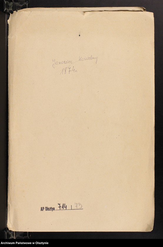 image.from.unit.number "Dokumenty Prinadležiŝìe k˝ Aktam˝ vstupivših˝ v˝ zakonnyj Brak˝ v˝ Ânoveckom˝ prihodî v˝ 1874 godu [Annexa do akt stanu cywilnego Parafii Janowiec w 1874 roku]"