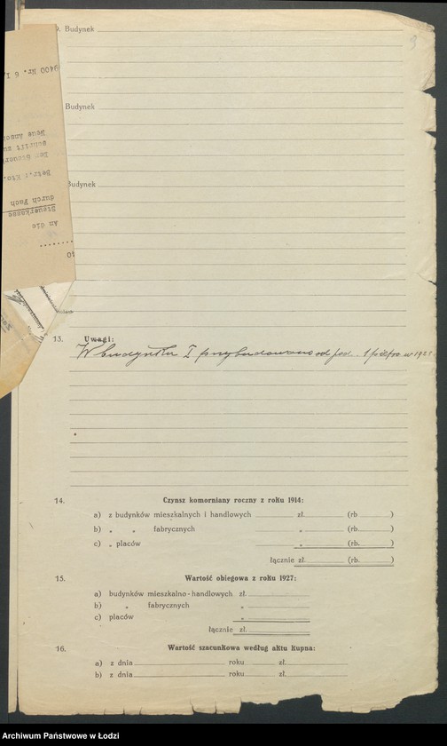 image.from.unit.number "Księga inwentarzowa nieruchomości m. Łodzi ul. Składowa"