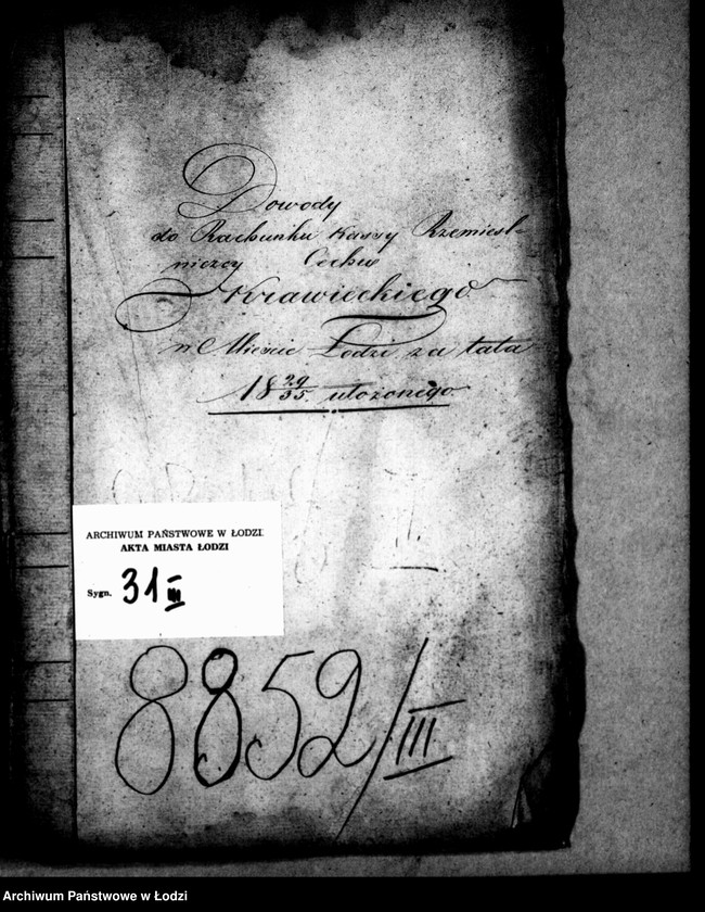 Obraz 20 z jednostki "Dowody do rachunków Kasy Rzemieślniczej Cechu Krawieckiego w Mieście Łodzi"