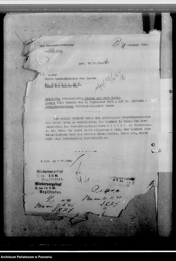 Obraz 7 z jednostki "Hinkel, Philipp, Amtskommisar, Konin"