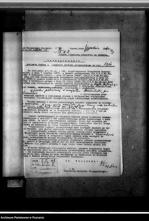 Obraz 7 z jednostki "Gorzelnia A. Prella w Bronisławkach pow. czarnkowski plan budowlany"