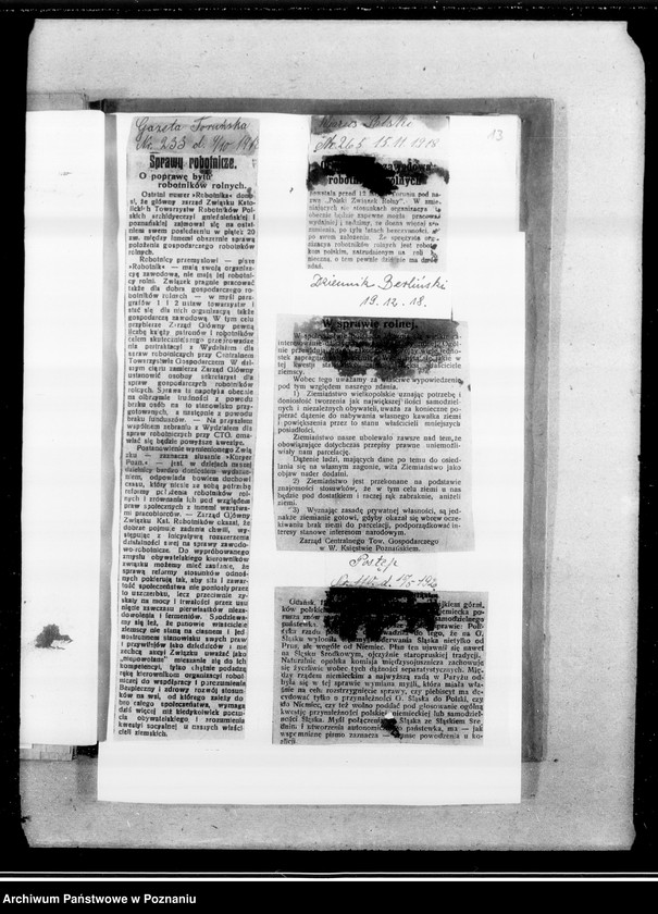 Obraz 20 z jednostki "Sprawy zatrudnienia robotników [wycinki prasowe]"