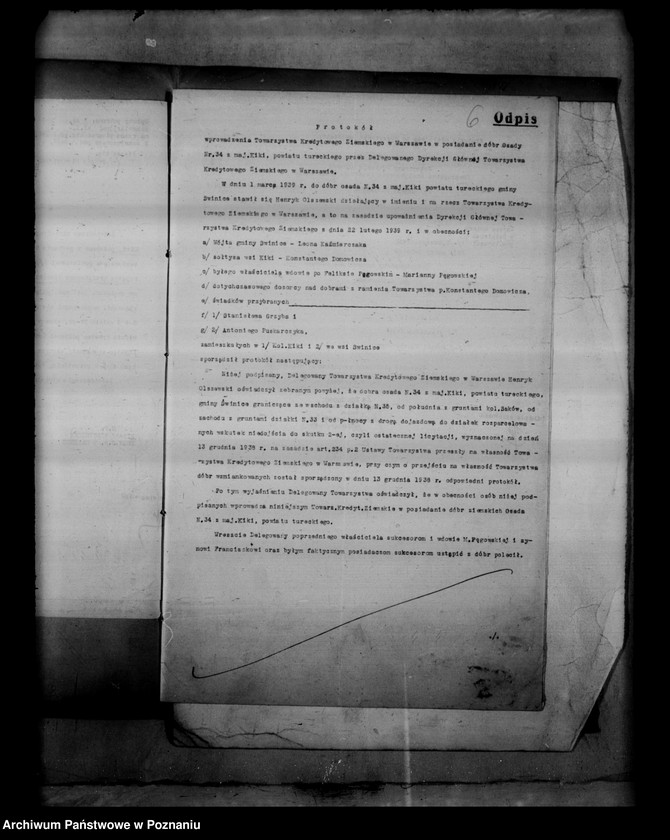 Obraz 10 z jednostki "Towarzystwo Kredytowo-Ziemskie w Warszawie, nabywanie nieruchomości w trybie art. 8 ust. O wykonaniu reformy rolnej"