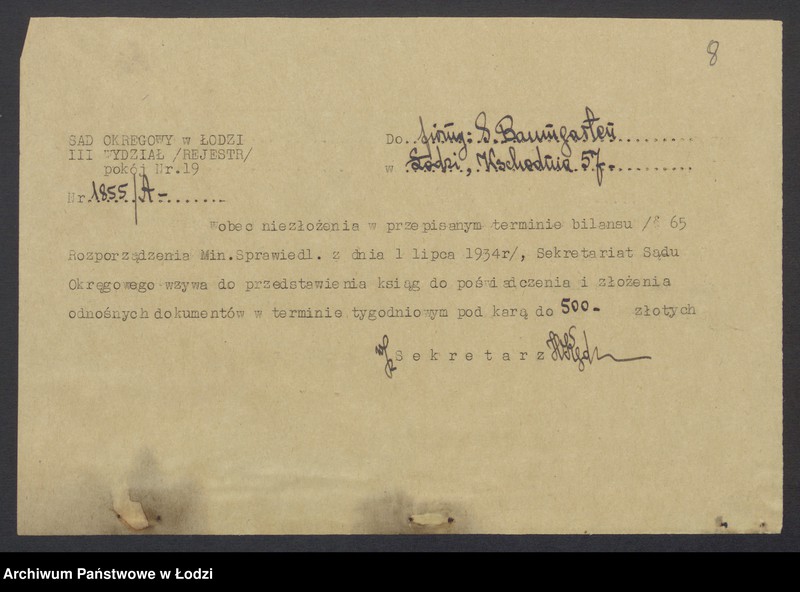 Obraz 10 z jednostki "Szulka Baumgarten- fabrykacja pończoch"