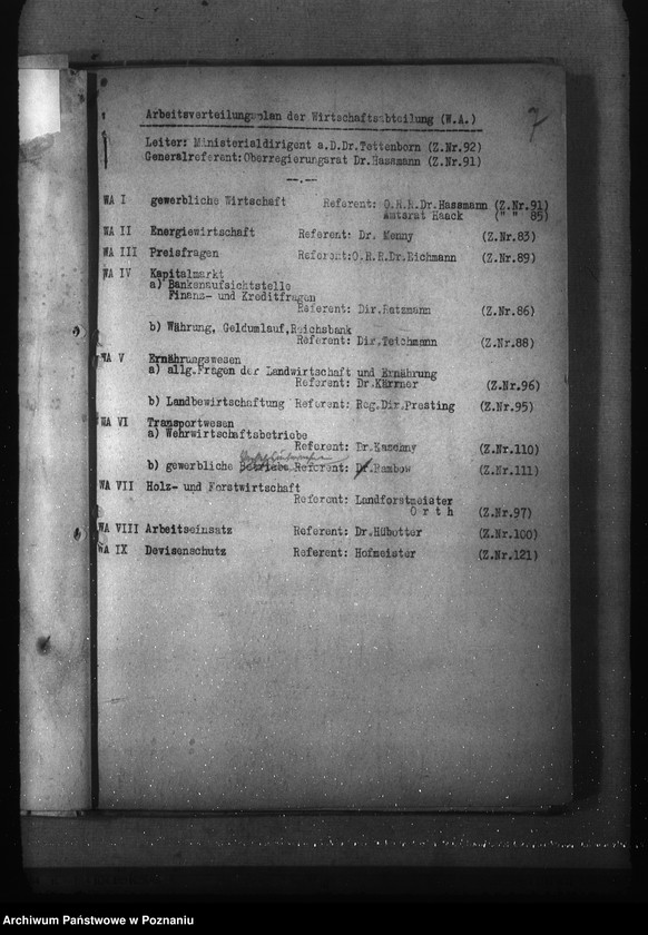 Obraz 11 z jednostki "Podziały czynności w wydziałach oraz przybudówkach urzędu namiestnika"