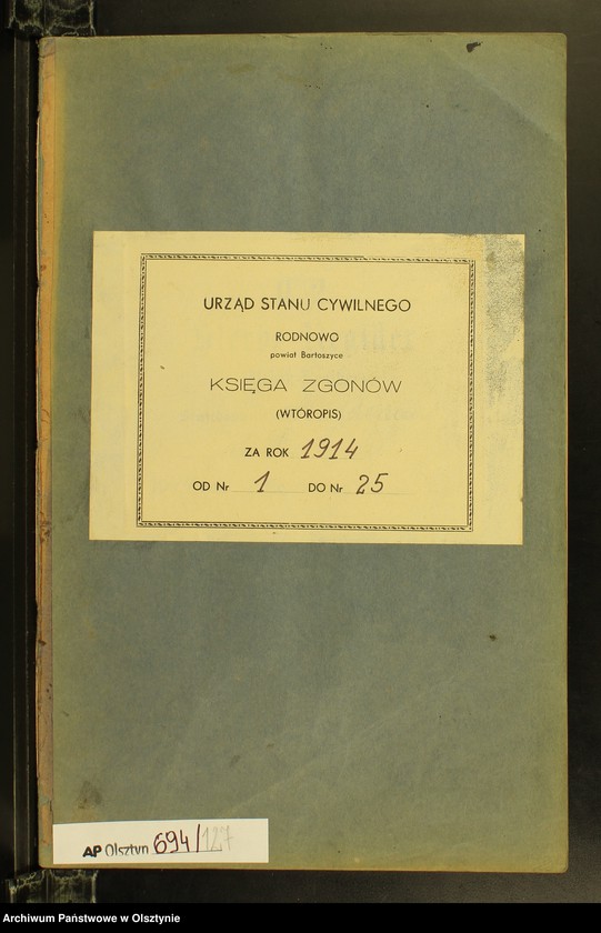 image.from.unit.number "Sterbe-Neben-Register Nr 1 - 25[ Księga zgonów - wtóropis ]"