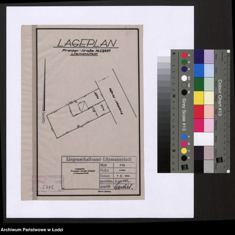 Obraz 1 z jednostki "Lageplan Franken-Straße 29/29a - Litzmannstadt"