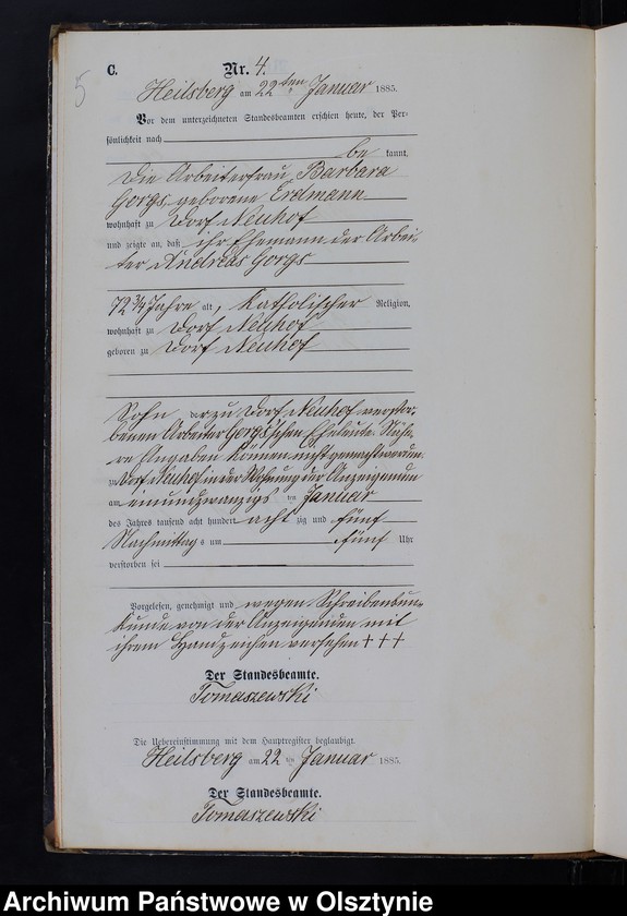 image.from.unit.number "Sterbe-Neben-Register Nr 1 - 109"
