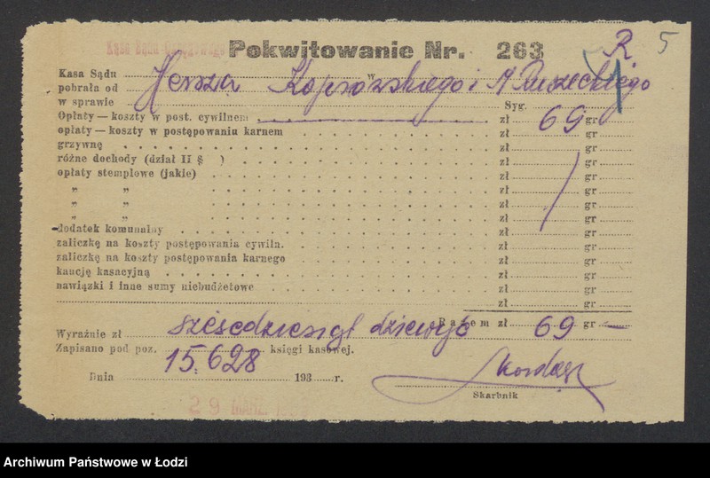 Obraz 7 z jednostki "Manel Rusecki, Hersz Lajbusz Koprowski- sprzedaż futer"