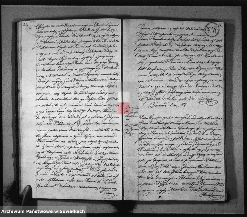 image.from.unit.number "Akta zaślubionych gminy seyneńskiey w roku 1824."