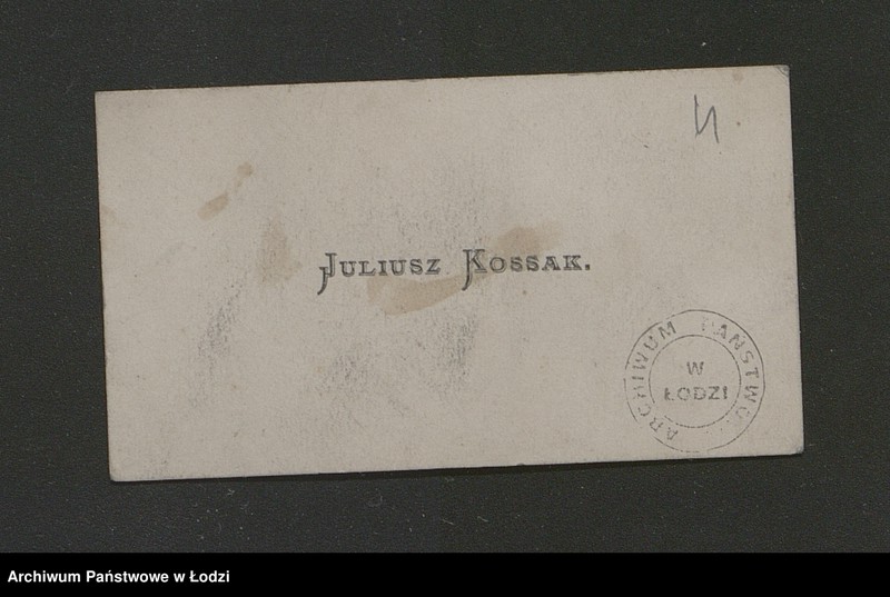 image.from.unit.number "[Akta dotyczące Juliusza Kossaka i jego działalności w "Kole Artystyczno - Literackim"]"