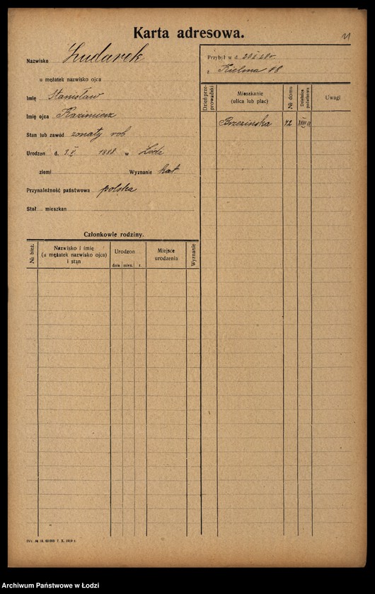 Obraz 13 z jednostki "[Spis ludności Łodzi] Luda - Łukańska"