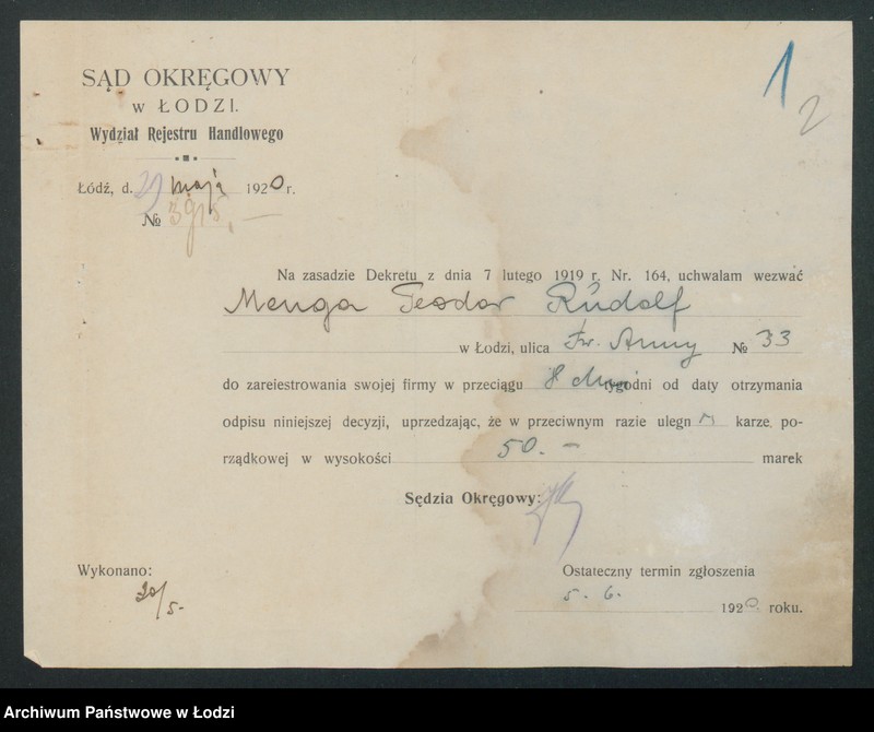 Obraz 4 z jednostki "„Teodor Rudolf Menge” – sprzedaż manufaktury"