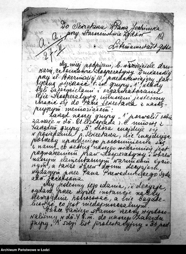 Obraz 13 z jednostki "[Sprawy zatrudnienia i poprawy bytu]"