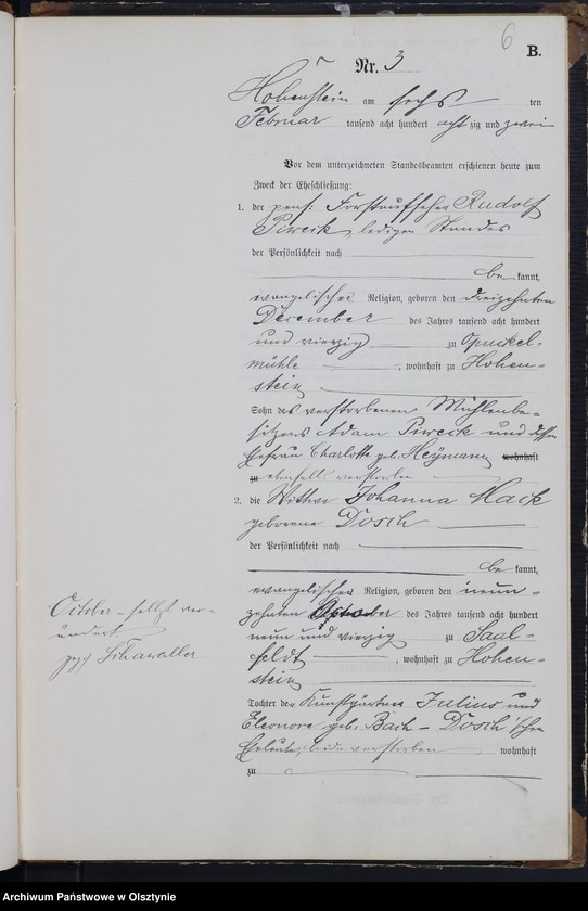 image.from.unit.number "Heiraths-Neben-Register Nr 1 - 19"