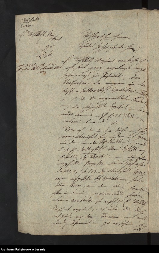 Obraz 10 z jednostki "[Akta manualia des Kriminalrats Künzel als Mandatarii des Magistrats zu Lissa in Liguidationssachen contra die Fürstl. von Sułkowski