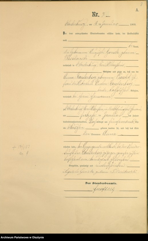 image.from.unit.number "Geburts-Haupt-Register Nr 1 - 161"