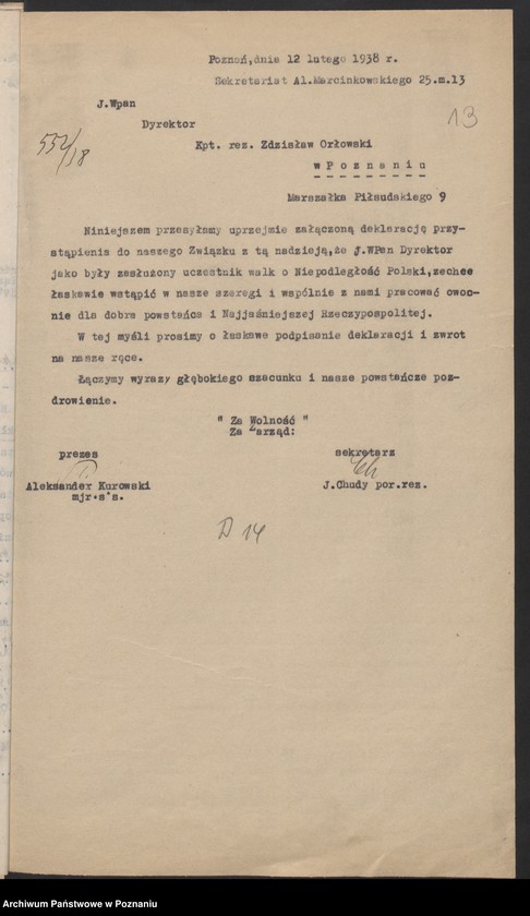 image.from.unit.number "Poznań - Kompania Obornicko - Ludomska akta koła."