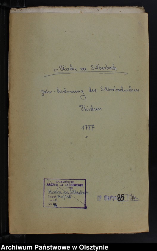 image.from.unit.number "Jahr Rechnung der Silberbachschen Kirchen"