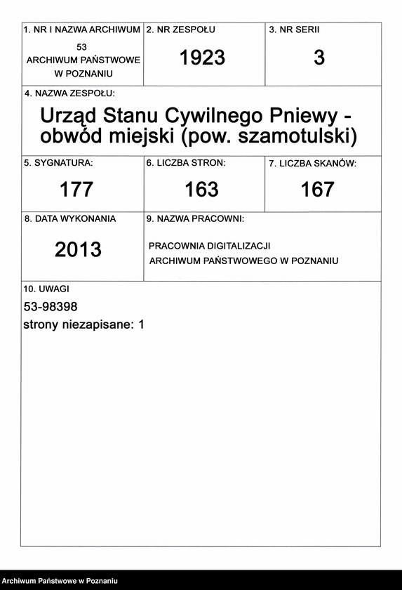Obraz 1 z jednostki "Rejestr małżeństw"