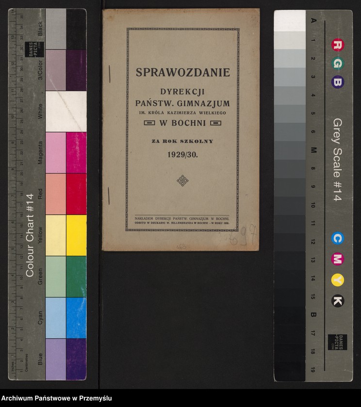 image.from.unit.number "Sprawozdanie Dyrekcji Państw[owego] Gimnazjum im. króla Kazimierza Wielkiego w Bochni za rok szkolny 1929/30"