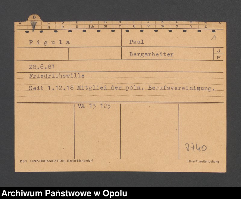 Obraz 3 z jednostki "[Pigula Paul, ur. 28.06.1881]"