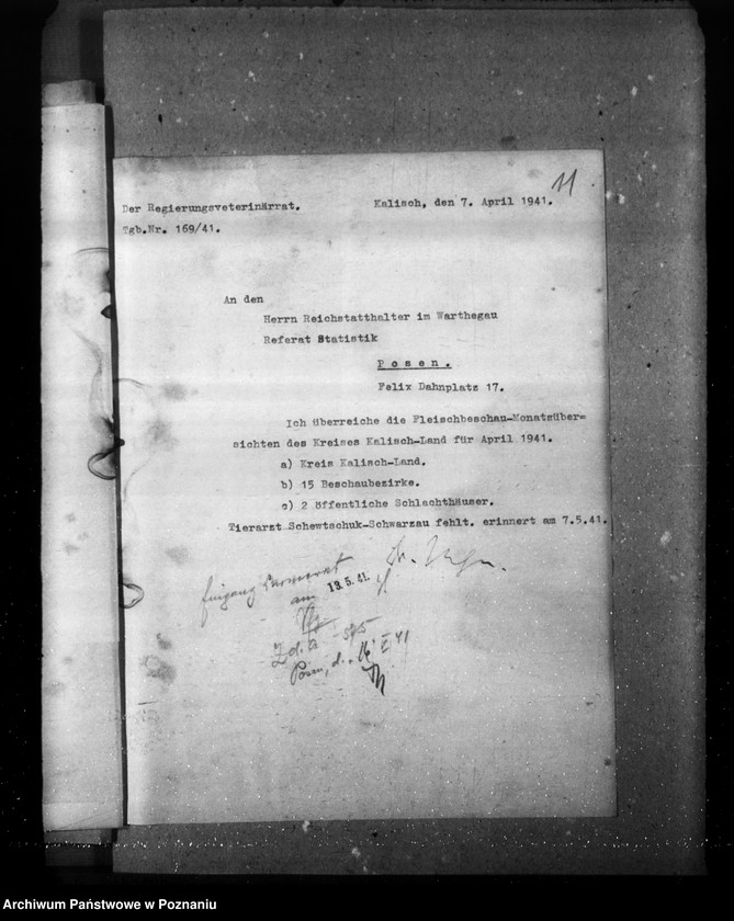 Obraz 15 z jednostki "Statistik über Fleischbeschau und Schlachtungen"